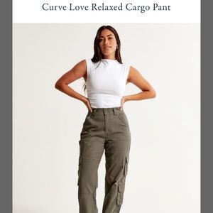 Olive Curve Love Abercrombie Cargo Pants- worn once